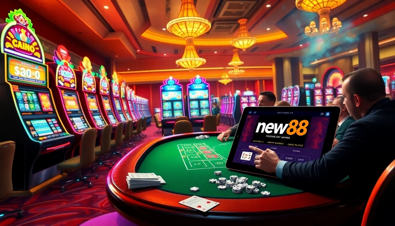 Experience the thrill of betting at new88 with lively poker games and slot machines.