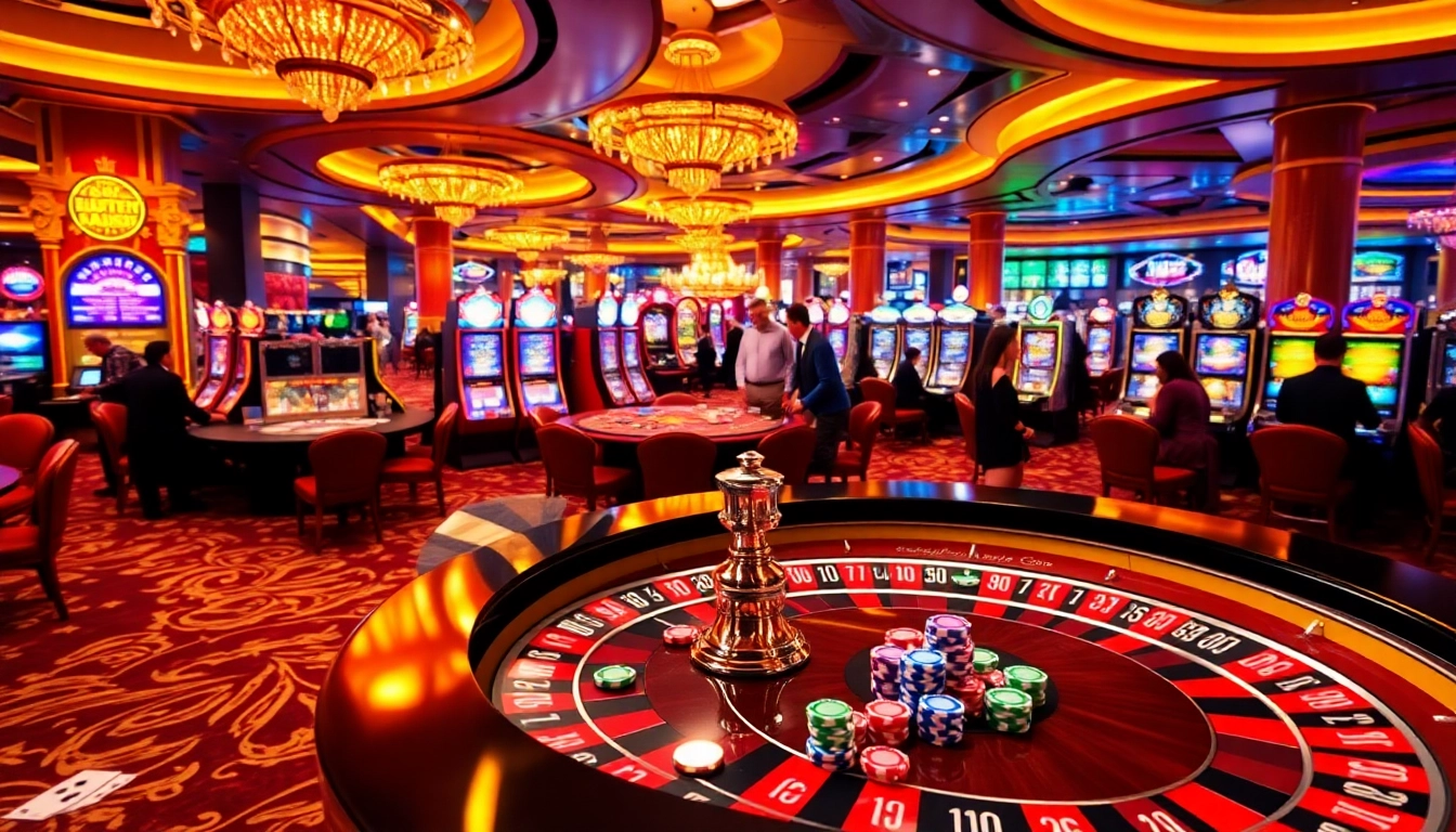 Experience the thrill of winning at 58win with players engaged at a roulette table amidst a vibrant casino atmosphere.
