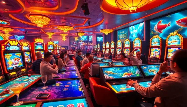 Experience the excitement of bắn cá C168, where players engage in thrilling fish shooting games at lively casino tables.